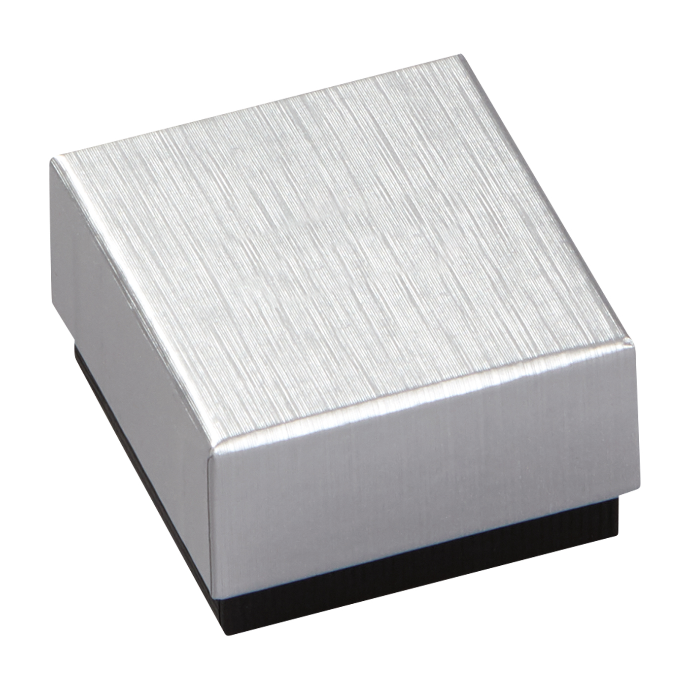 Schmucketui "Classics", silber/schwarz, 50 x 55 x 32 mm - 1 Stück Schmucketui "Classics", silber/schwarz, 50 x 55 x 32 mm - 1 Stück