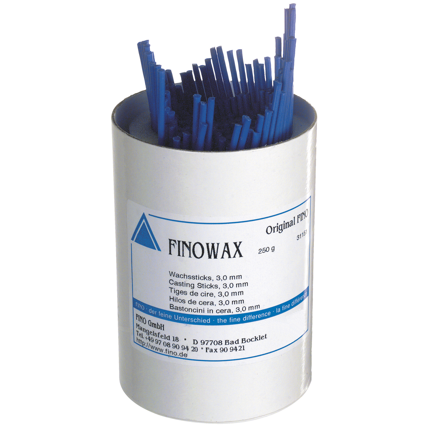 FINOWAX Wax Sticks, ø 3.0 mm, Blue - 250 g