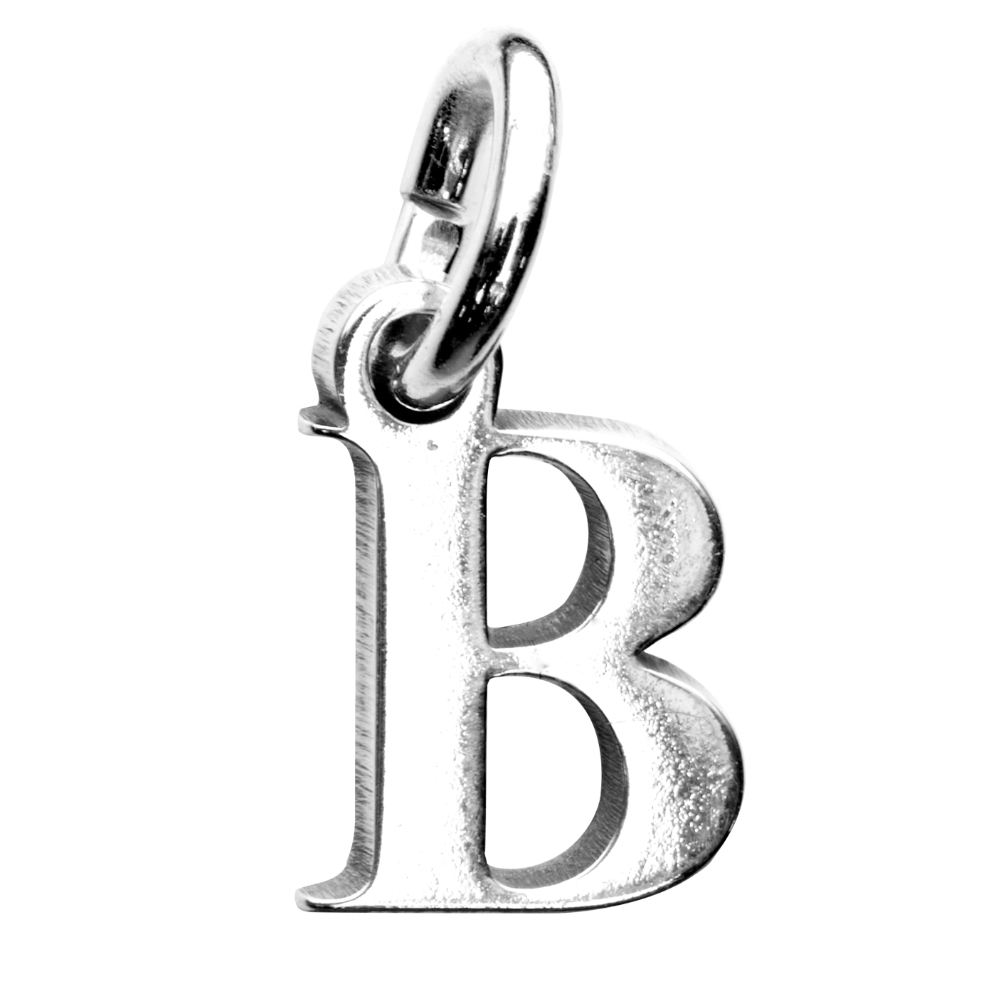 Buchstabe B, 925 Ag, 7 mm, mit Öse - 1 Stück