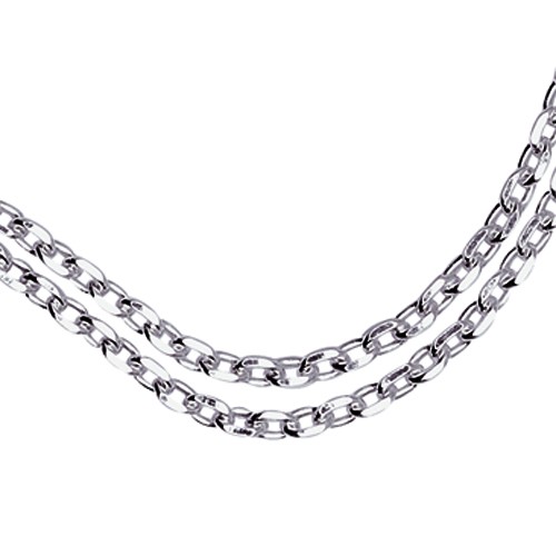 Trace Chain Diamond Coated, 925Ag, 1.80 mm, 40 cm - 1 piece