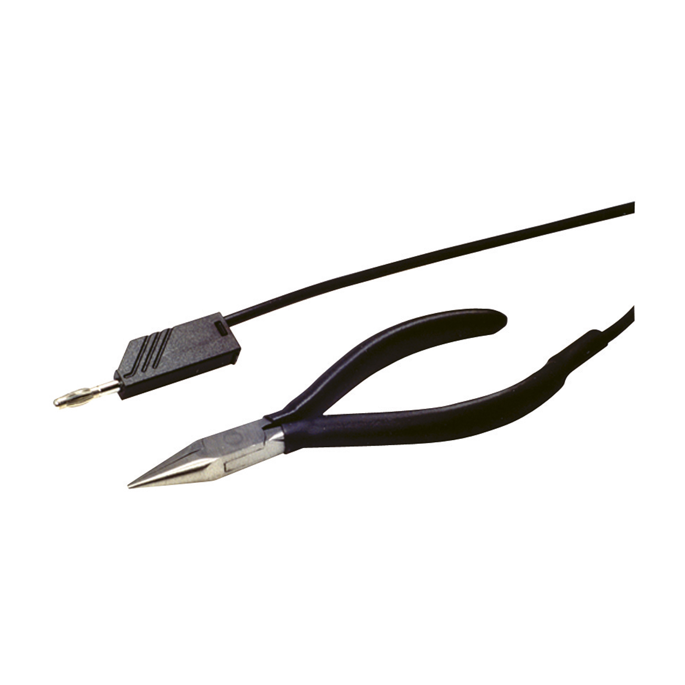 Lampert Flachspitzzange, mit Anschlusskabel rund und Stecker - 1 Stück