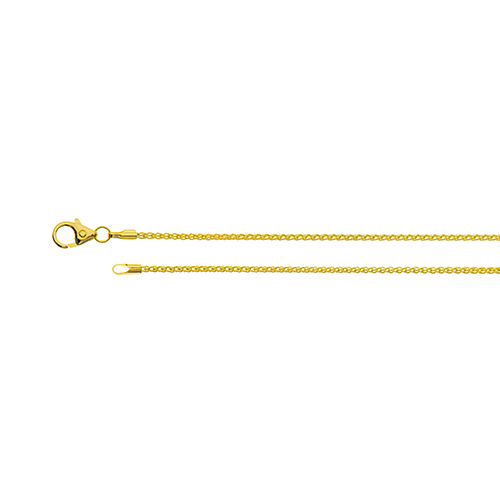 Plait Chain, 333G, 1.3 mm, 45 cm - 1 piece