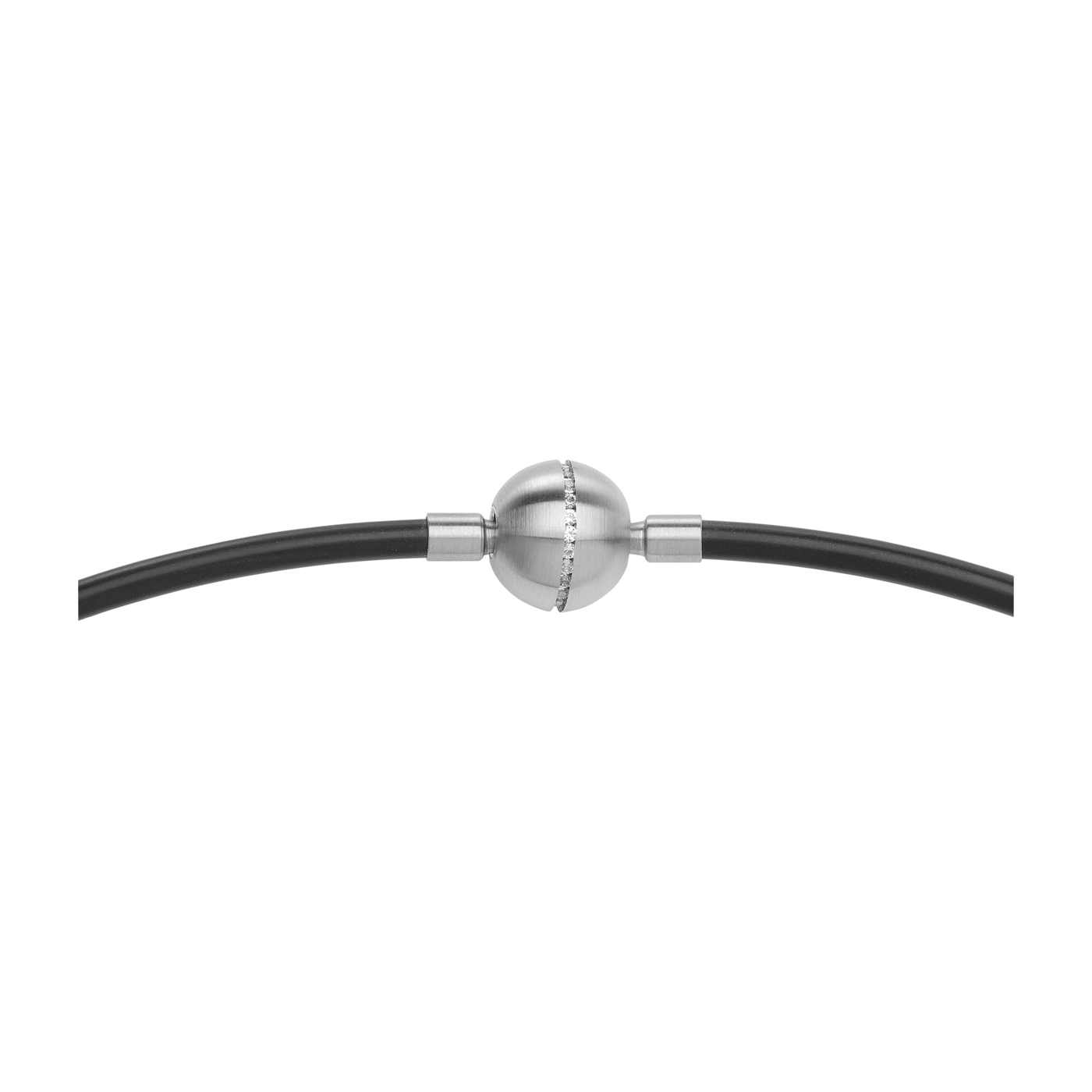 Silicone Circlet, Black, ø 3 mm, 45 cm, Ball Mechanism - 1 piece