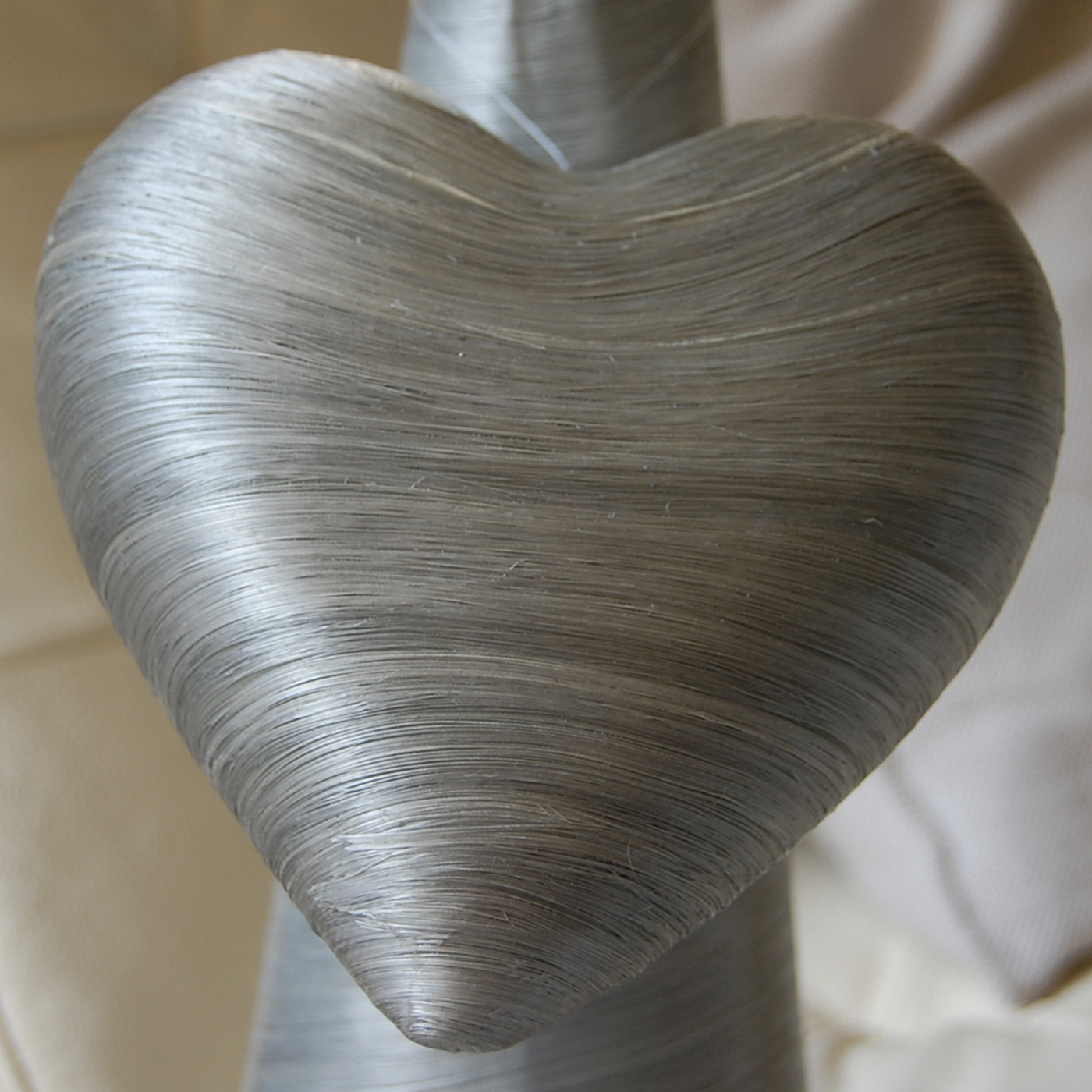 Deko-Herzen, silber/grau, 120 mm - 3 Stück Deko-Herzen, silber/grau, 120 mm - 3 Stück