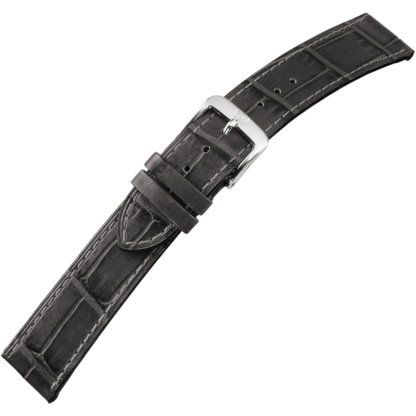 Di-Modell Uhrenarmband Caracas, Herren, dunkelgrau, 20 mm - 1 Stück