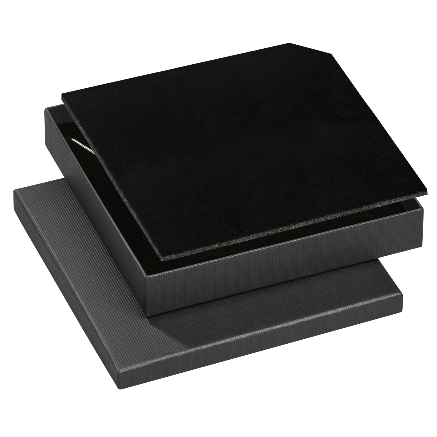 Schmucketui "Classics", schwarz, 165 x 165 x 27 mm - 1 Stück Schmucketui "Classics", schwarz, 165 x 165 x 27 mm - 1 Stück
