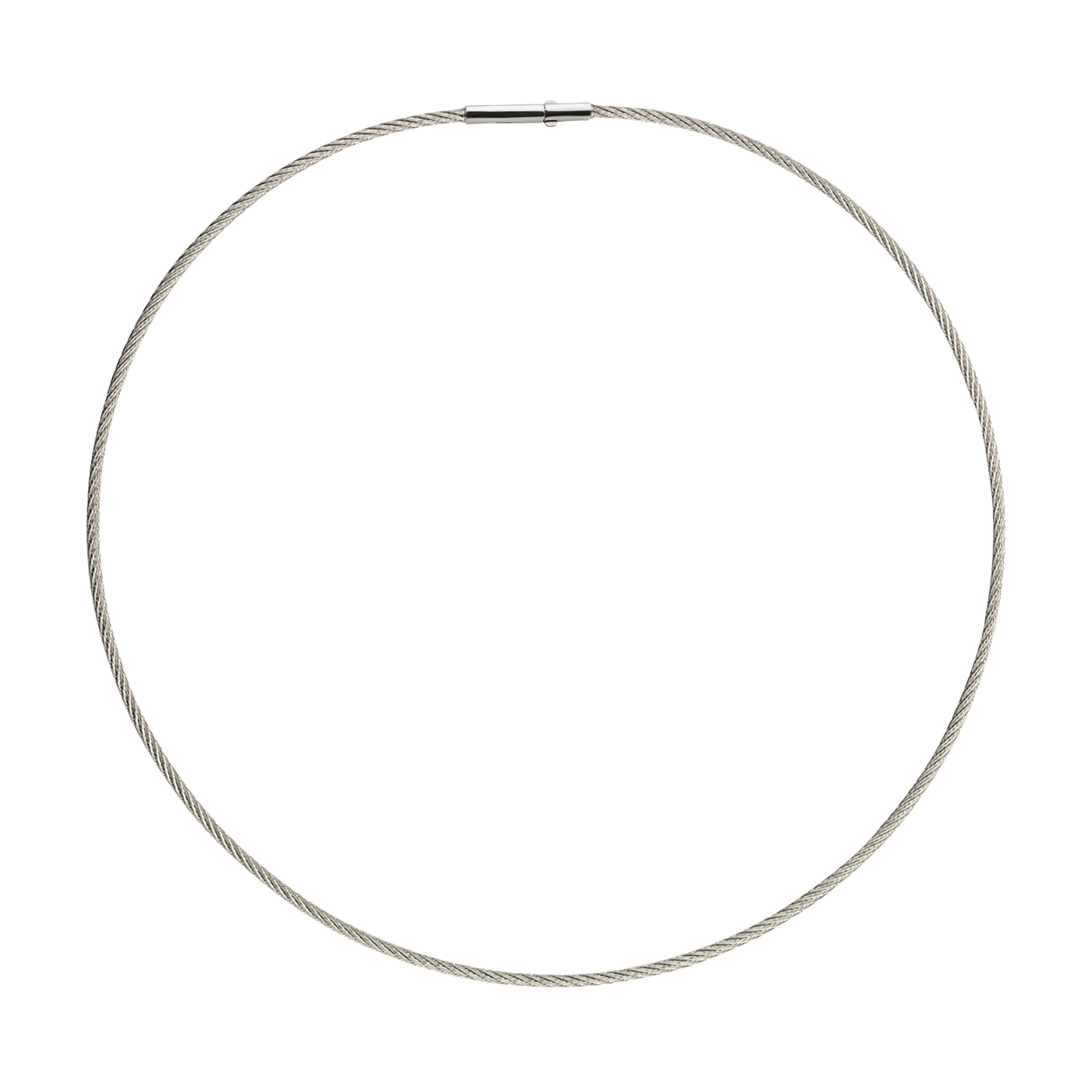 Rope Necklace, 1 Row, Double Clip Closure, ø 0.81 mm,45 cm - 1 piece