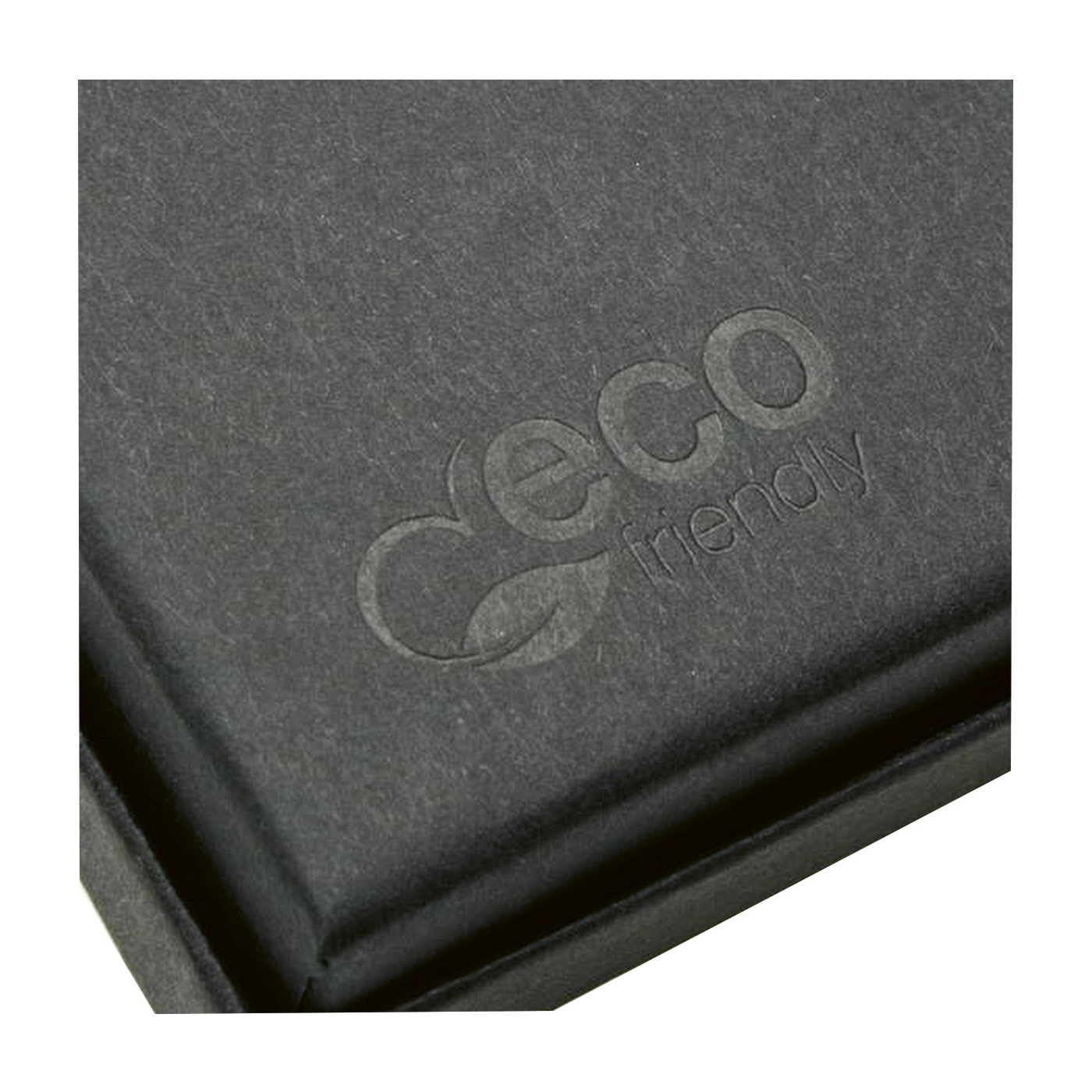 Schmucketui "Boston Eco", schwarz, 168 x 168 x 32 mm - 1 Stück Schmucketui "Boston Eco", schwarz, 168 x 168 x 32 mm - 1 Stück