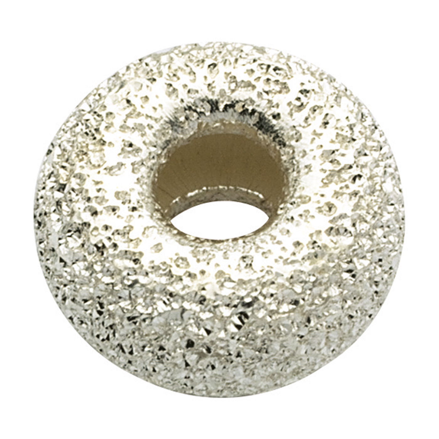 Circular Holder, 925Ag Diamond-Studded, ø 6 x 3.1 mm - 1 piece