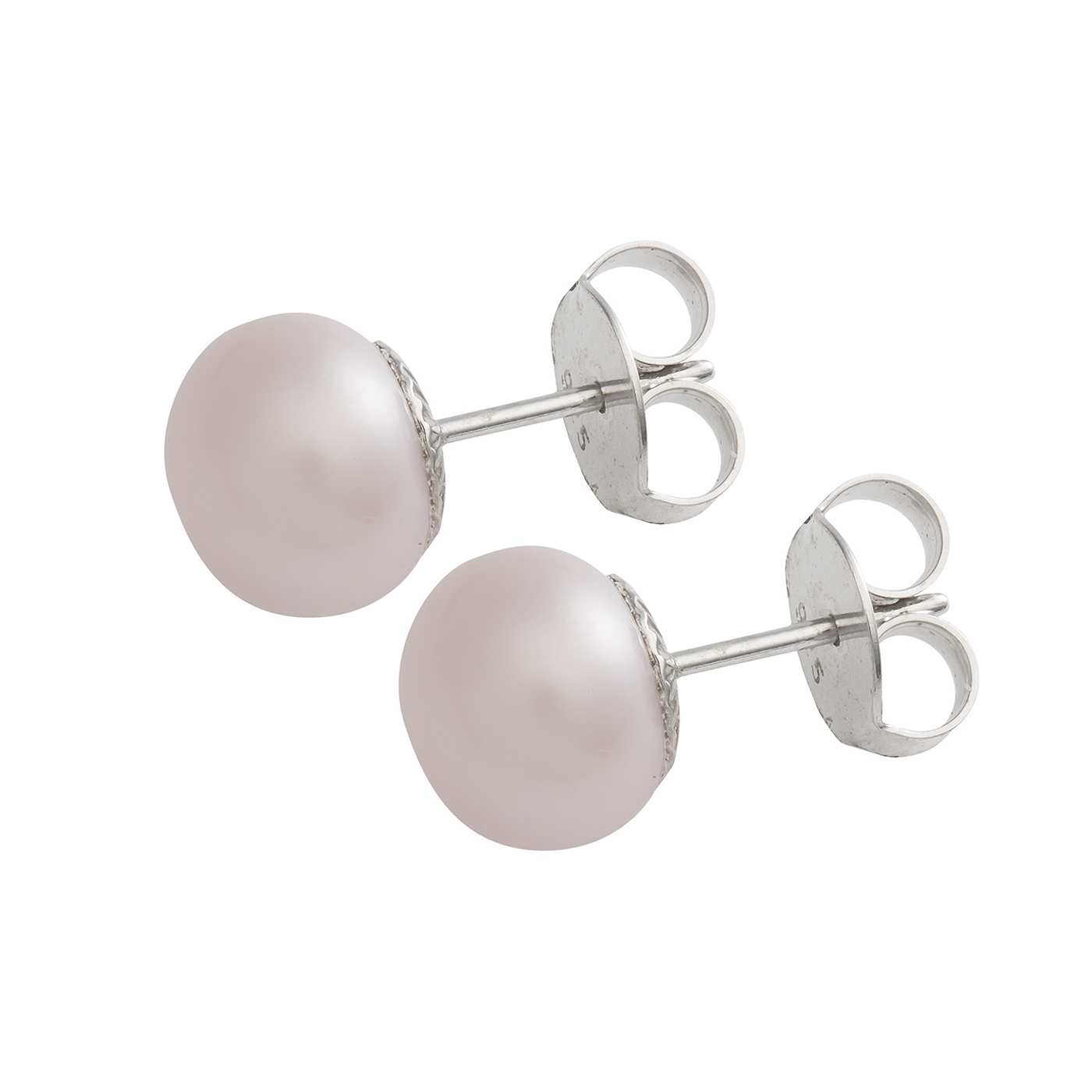 Earrings Freshwater Pearls Natural, 925Ag, Pearl-ø 10-11 mm - 1 pair