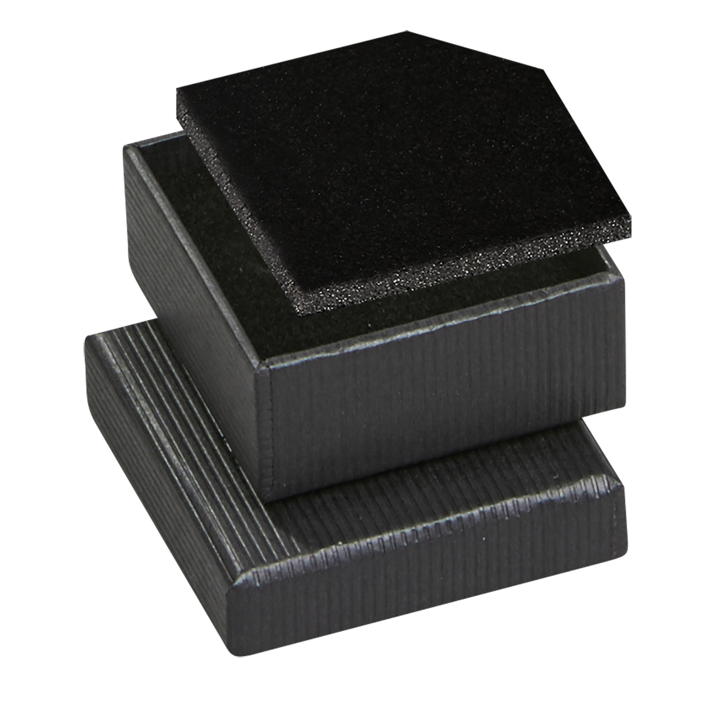 Schmucketui "Classics", schwarz, 40 x 40 x 18 mm - 1 Stück