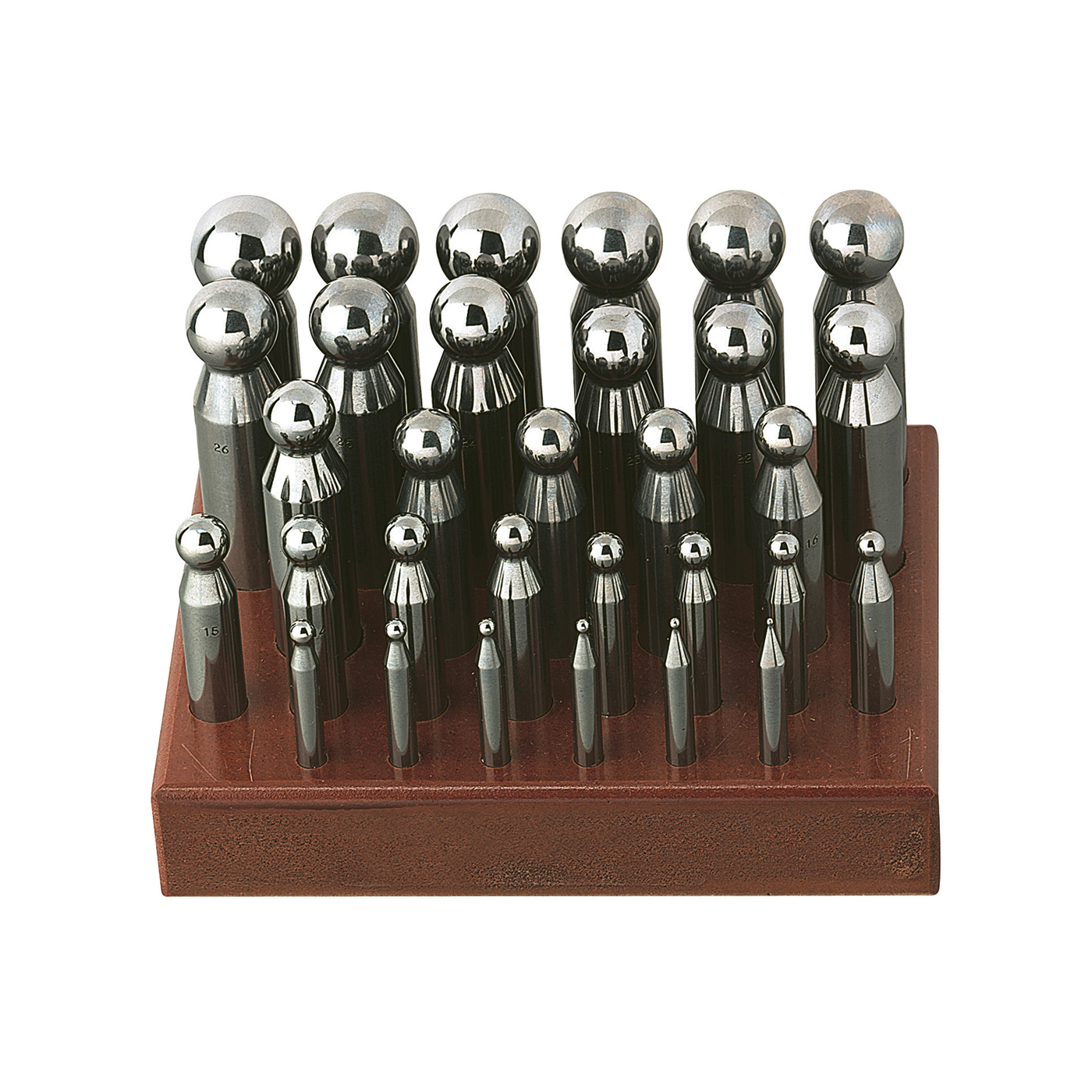 Set of Doming Punches, ø 2 - 32 mm - 31 pieces