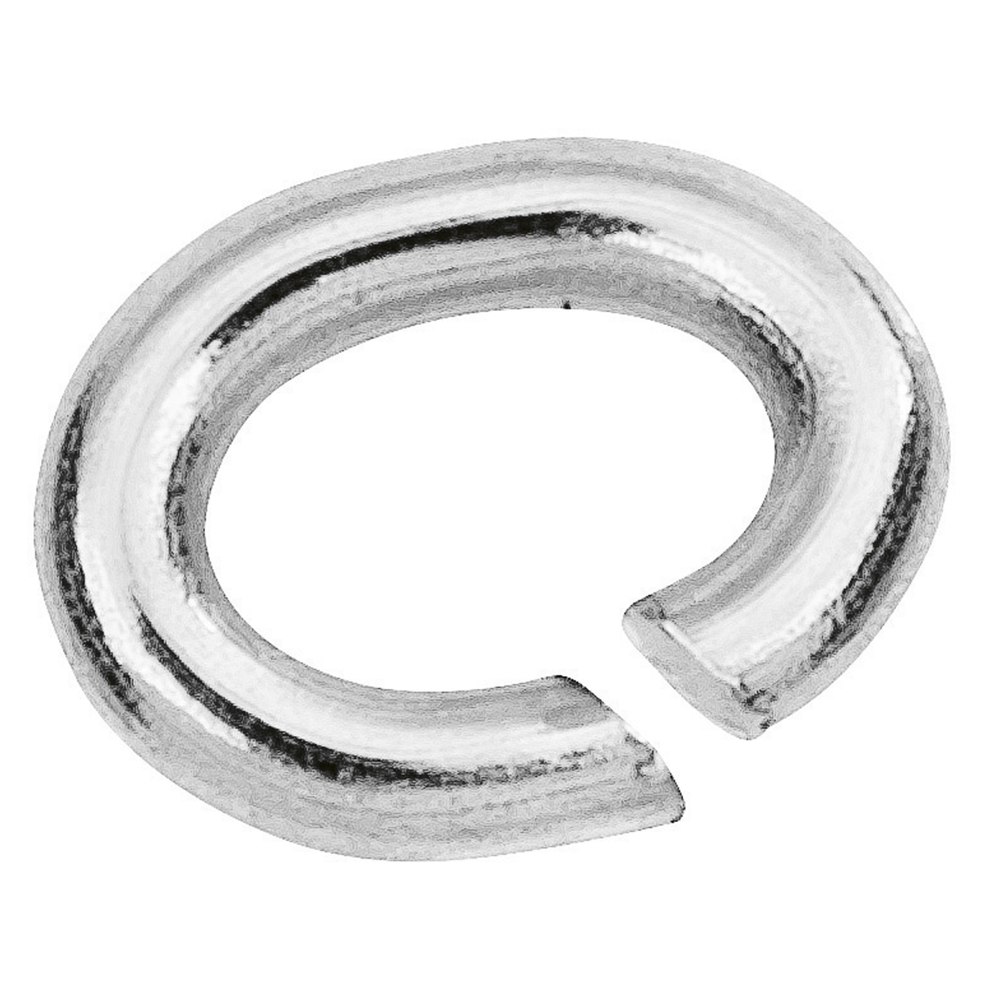 Binderinge, 925 Ag, oval, ø 4 mm, Draht-ø 0,8 mm - 1 Stück Binderinge, 925 Ag, oval, ø 4 mm, Draht-ø 0,8 mm - 1 Stück