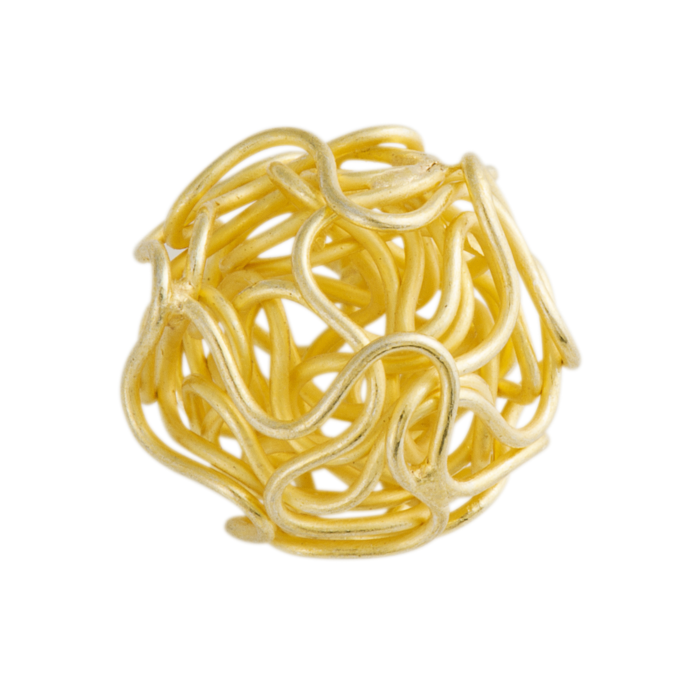 Intermediate Piece, Draht-Kugel, 925Ag Gold-Plated, ø 12 mm - 1 piece