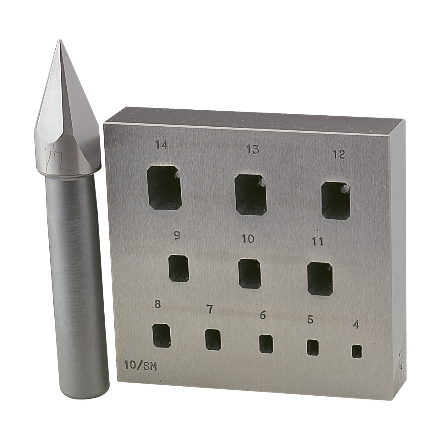Upsetting Matrix with Stamp, Octagonal Long, 4 - 14 mm - 1 set