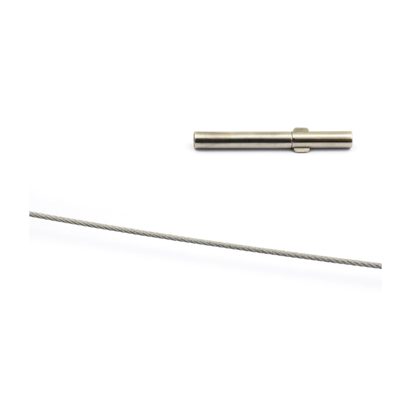 Seilcollier "Soft Cable", ES, ø 1,40 mm, 42 cm, Doppelclip - 1 Stück Seilcollier "Soft Cable", ES, ø 1,40 mm, 42 cm, Doppelclip - 1 Stück