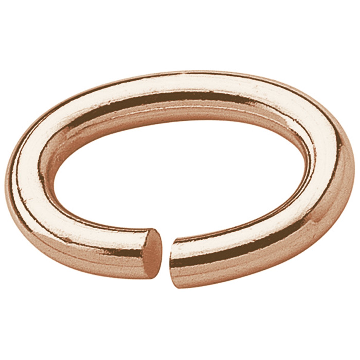 Binderinge, Doublé rosé, oval, ø 10 mm, Draht-ø 1,5 mm - 1 Stück