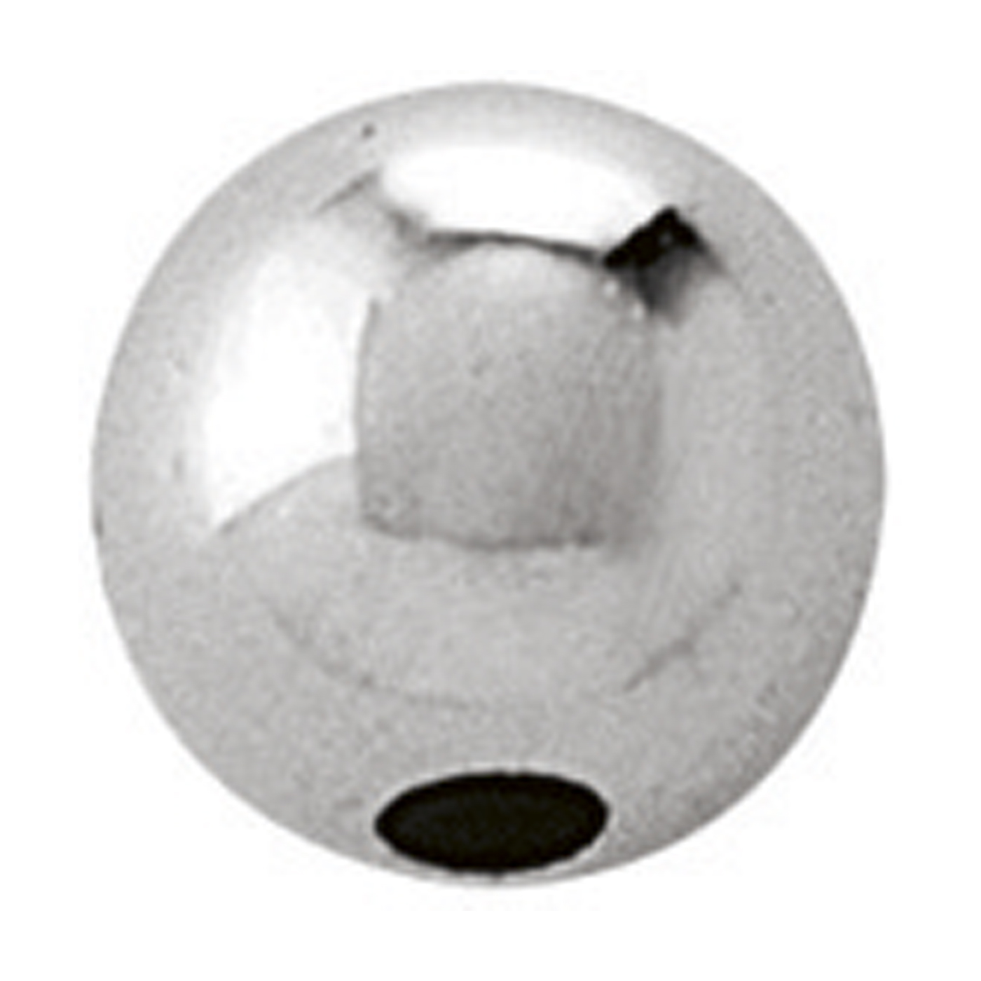 2-Hole Ball, 925Ag Polished, ø 3 mm - 1 piece