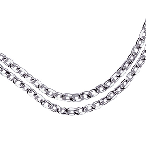 Trace Chain Diamond Coated, 925Ag, 1.80 mm, 45 cm - 1 piece