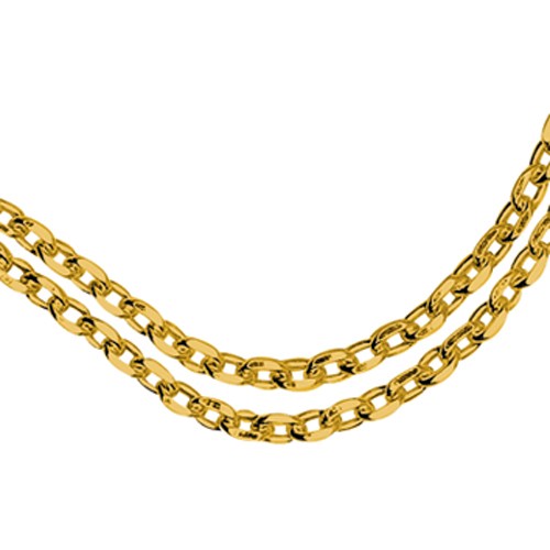 Trace Chain Diamond Coated, 585G, 1.40 mm, 42 cm - 1 piece