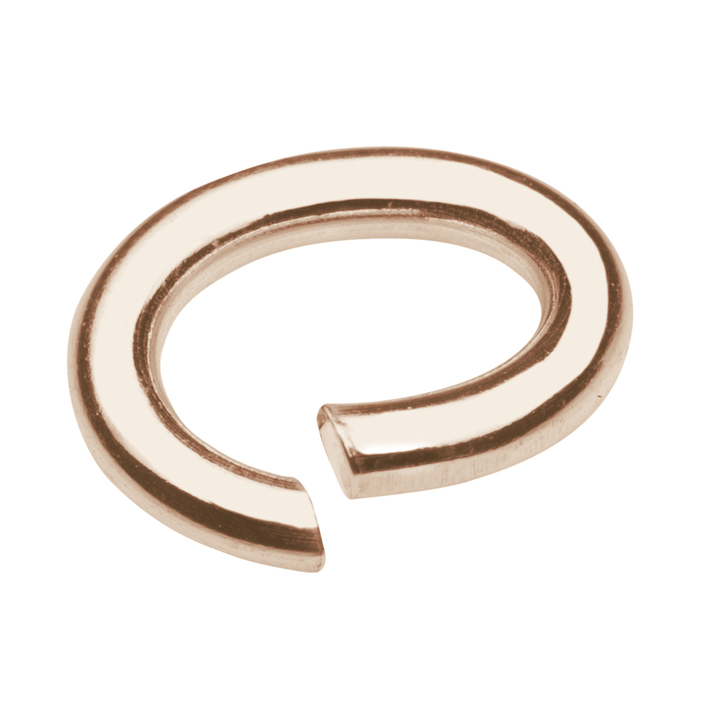 Binding Rings, oval, Doublé rosé, ø 8 mm - 10 pieces
