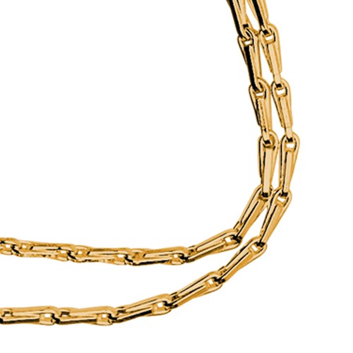 Barleycorn Chain, 585G, 1.45 mm, 45 cm - 1 piece