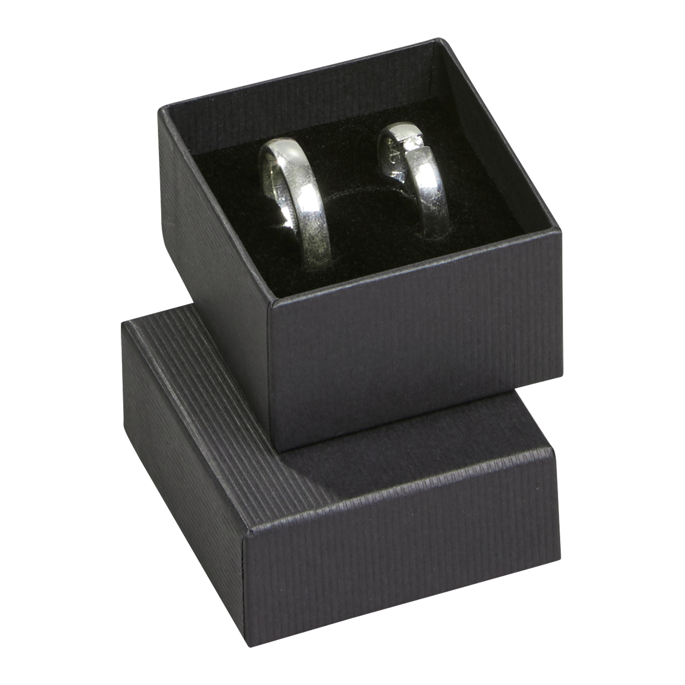 Schmucketui "Classics", schwarz, 50 x 55 x 32 mm - 1 Stück Schmucketui "Classics", schwarz, 50 x 55 x 32 mm - 1 Stück