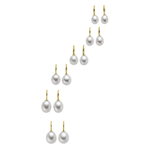 Zuchtperle, Süßwasser, Tropfen, ø 7,5-8,0 mm, weiß - 1 Stück Zuchtperle, Süßwasser, Tropfen, ø 7,5-8,0 mm, weiß - 1 Stück