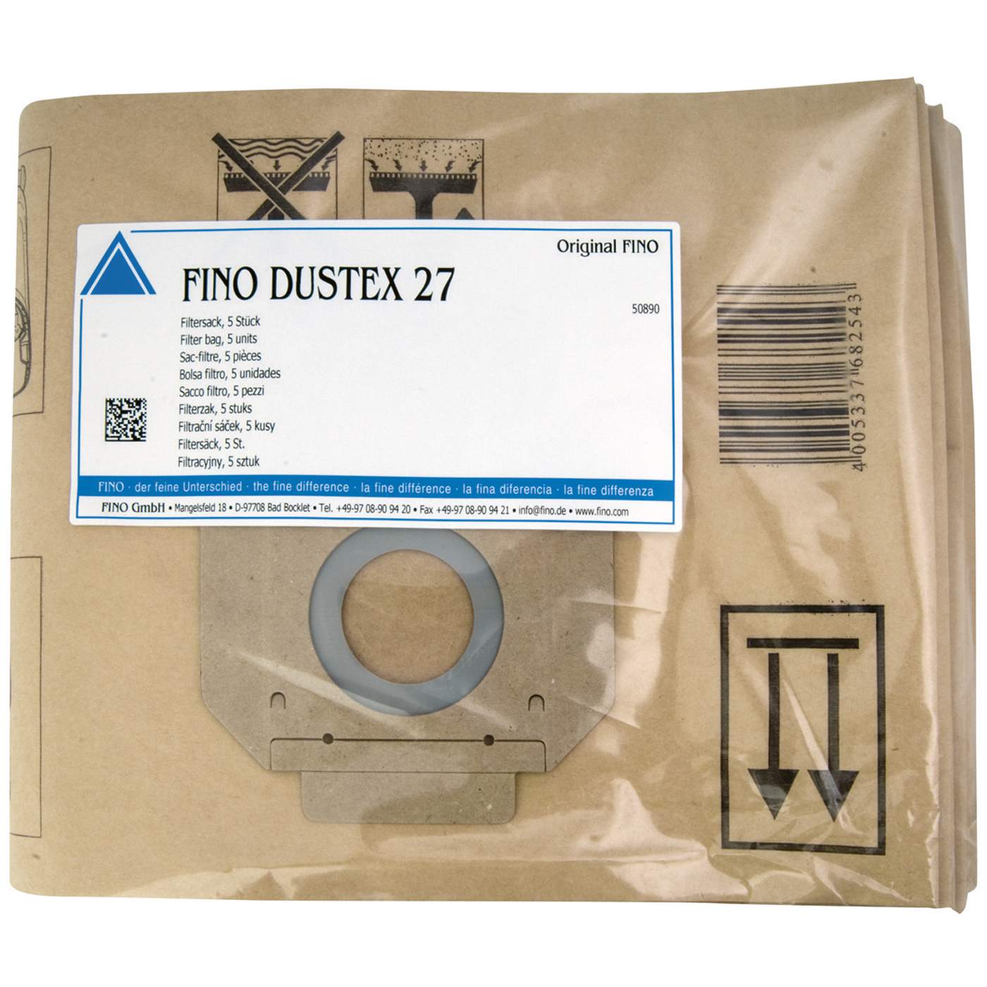 Filter Bags, for FINO DUSTEX 27 - 5 pieces