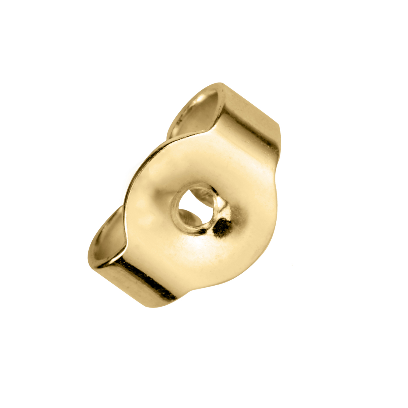 Ohrmutter, 585 G, ø 4 mm, mit glattem Rand - 1 Stück Ohrmutter, 585 G, ø 4 mm, mit glattem Rand - 1 Stück