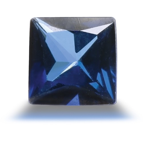 Zirconia, Carré, Sapphire Blue, Faceted, 3.00 x 3.00 mm - 5 pieces