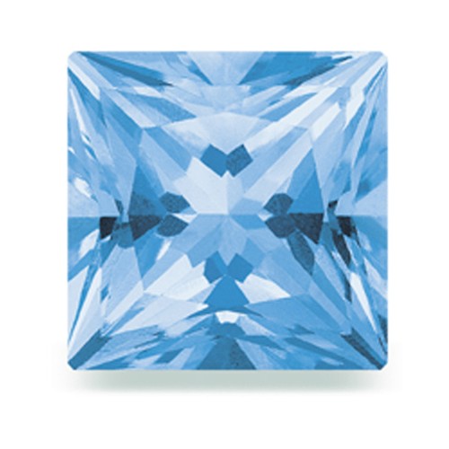 Swarovski Topas, carré, facettiert, eisblau, 4 x 4 mm - 1 Stück