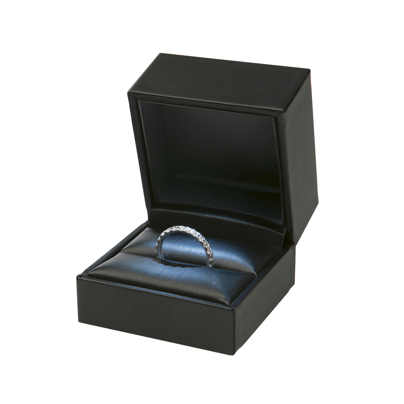 Jewellery Packaging "Brilliant",w/ LED,Black,60 x 60 x 48 mm - 1 piece