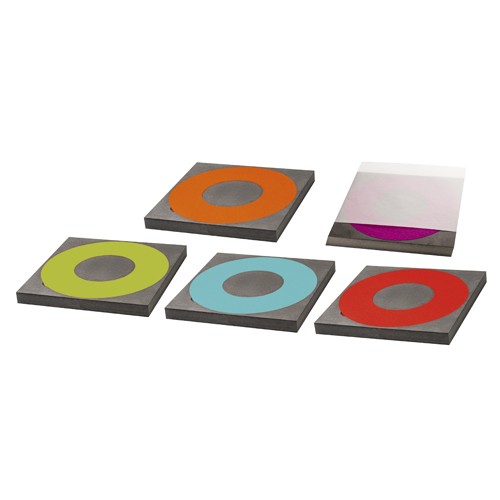 PICA-Design Schmucketuis "Dotbox", schwarz/bunt, 200 x 200 x 20 mm - 10 Stück