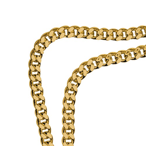 Curb Chain, 585G, 1.05 mm, 45 cm - 1 piece