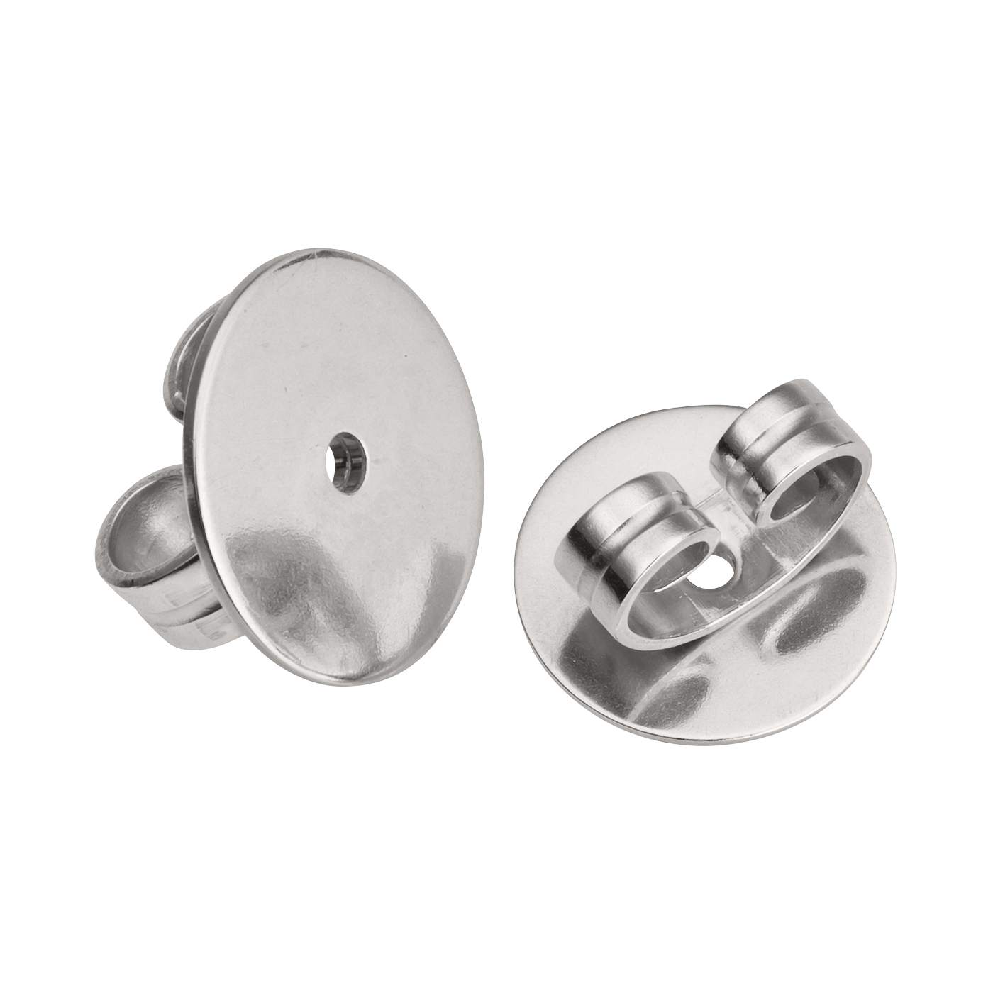 Ohrmutter, 585 WG, ø 6 mm, schwere Ausführung - 1 Stück Ohrmutter, 585 WG, ø 6 mm, schwere Ausführung - 1 Stück