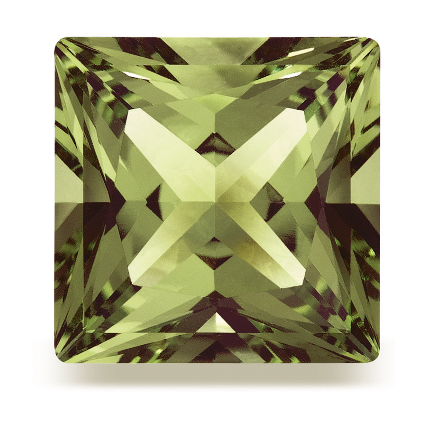 Swarovski Alpinit, carré, facettiert, olivgrün, 3 x 3 mm - 1 Stück