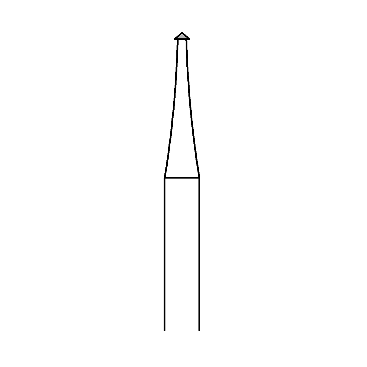Spitzfräser, Fig. 420, ø 1,0 mm - 1 Stück