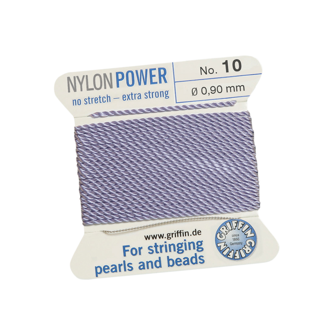 Bead Cord NylonPower, Violet, No. 10 - 2 m