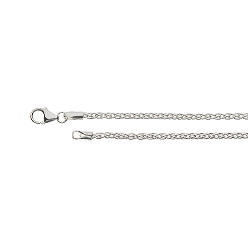 Plait Chain, 925Ag, 1.7 mm, 42 cm - 1 piece
