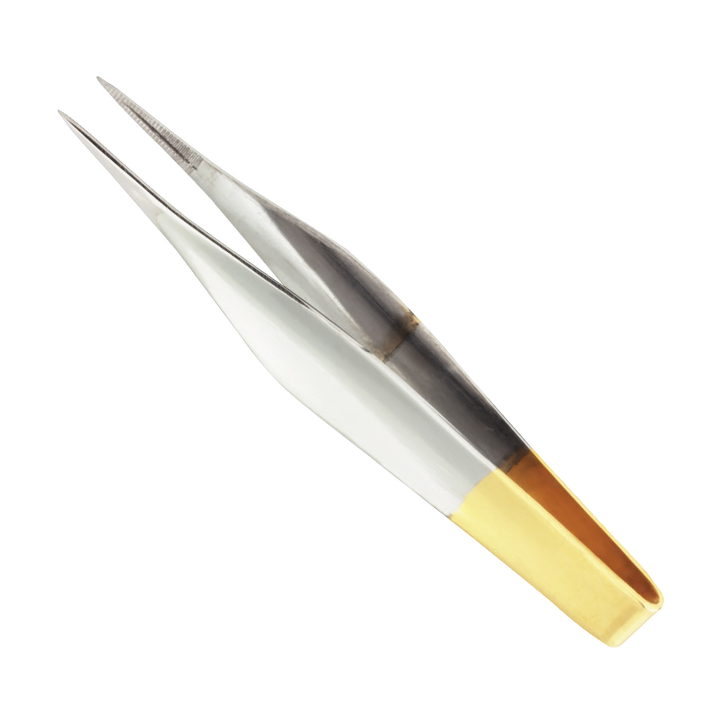 FINO Foil Tweezers, Grooved, Gold-Coloured Handle, 115 mm - 1 piece