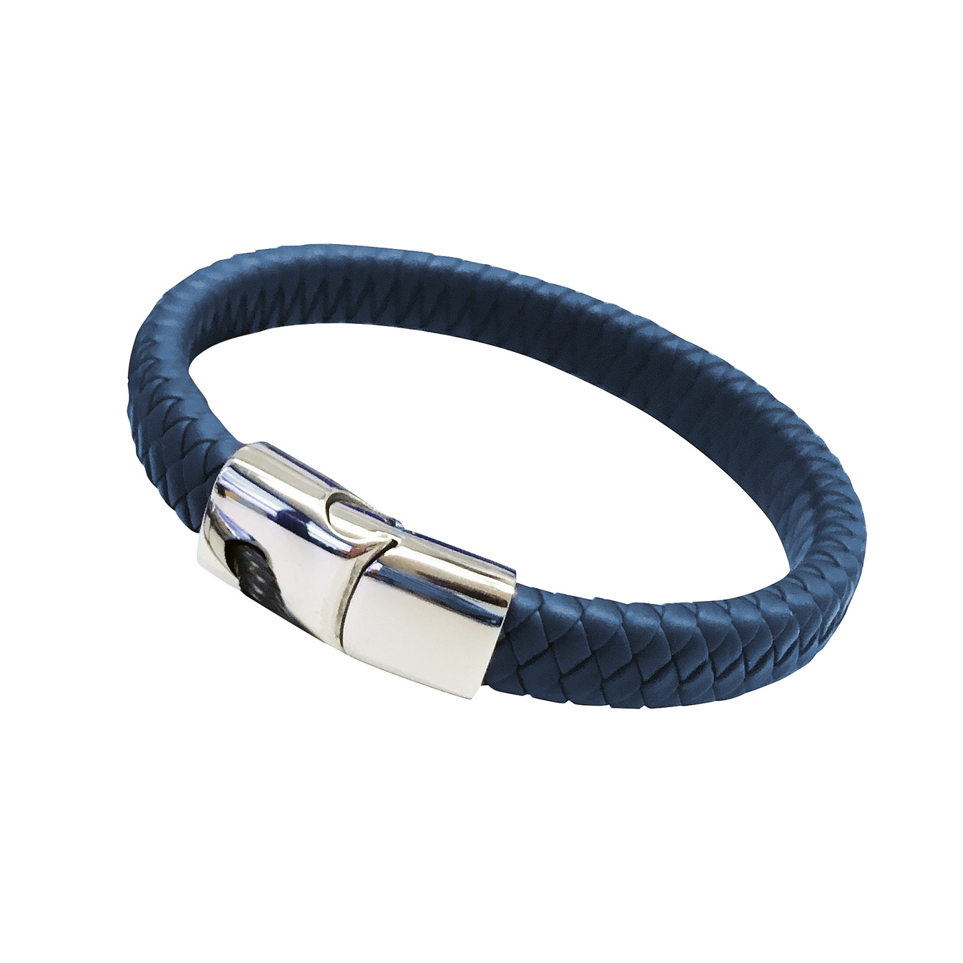 Kautschuk-Armband, blau, Länge 21 cm - 1 Stück