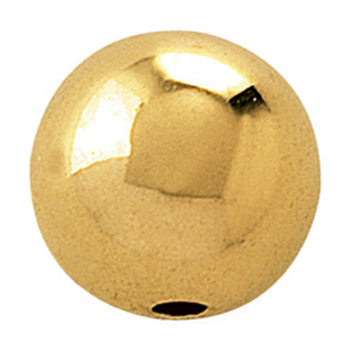 2-Hole Ball, 585G Polished, ø 5 mm - 1 piece