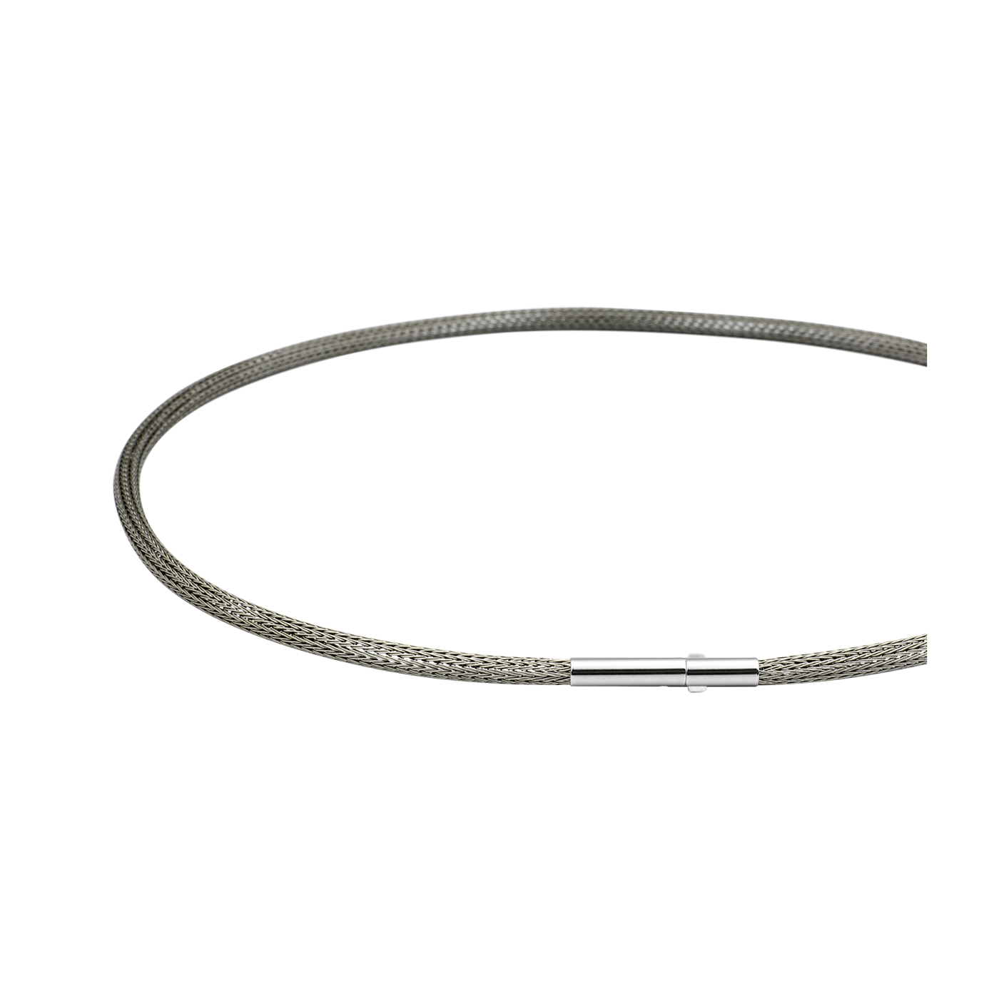Halsreif "Calza", ES, ø 2,5 mm, 50 cm, Doppelclip - 1 Stück Halsreif "Calza", ES, ø 2,5 mm, 50 cm, Doppelclip - 1 Stück