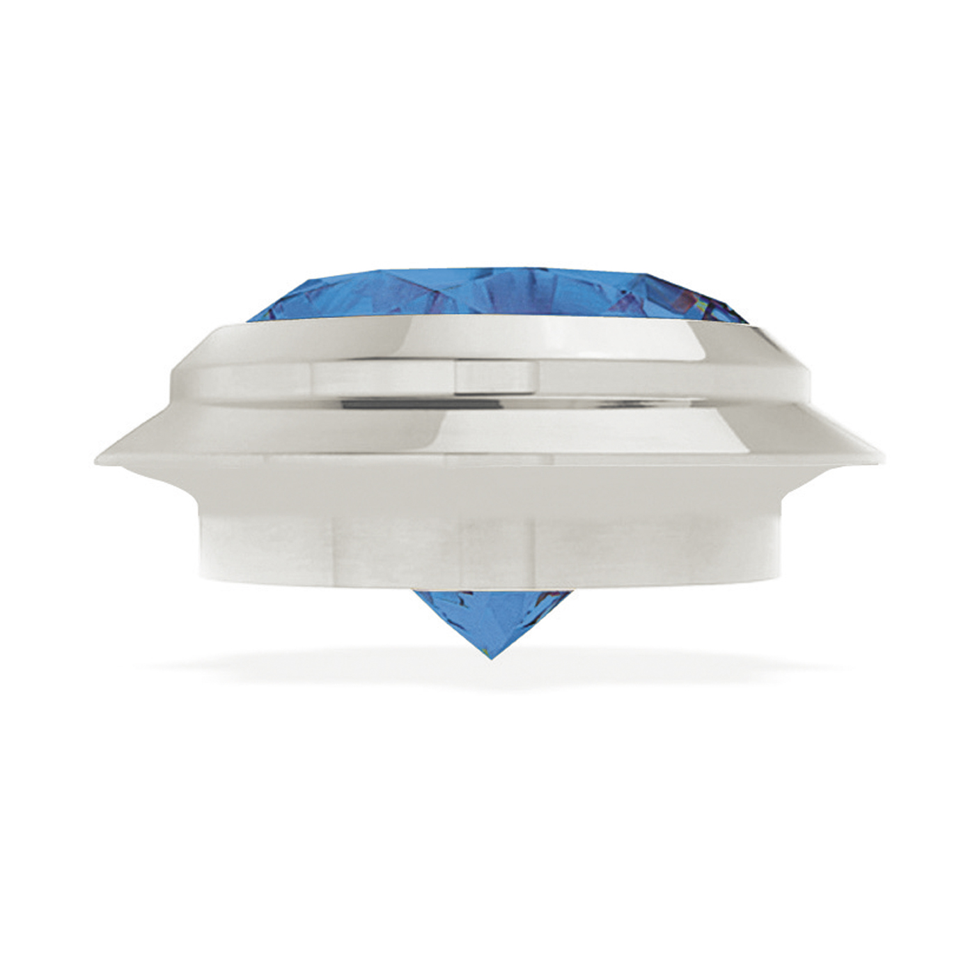 Swarovski Lötzarge, 585 WG, ø 2,0 mm, mit Saphir, hellblau - 1 Stück