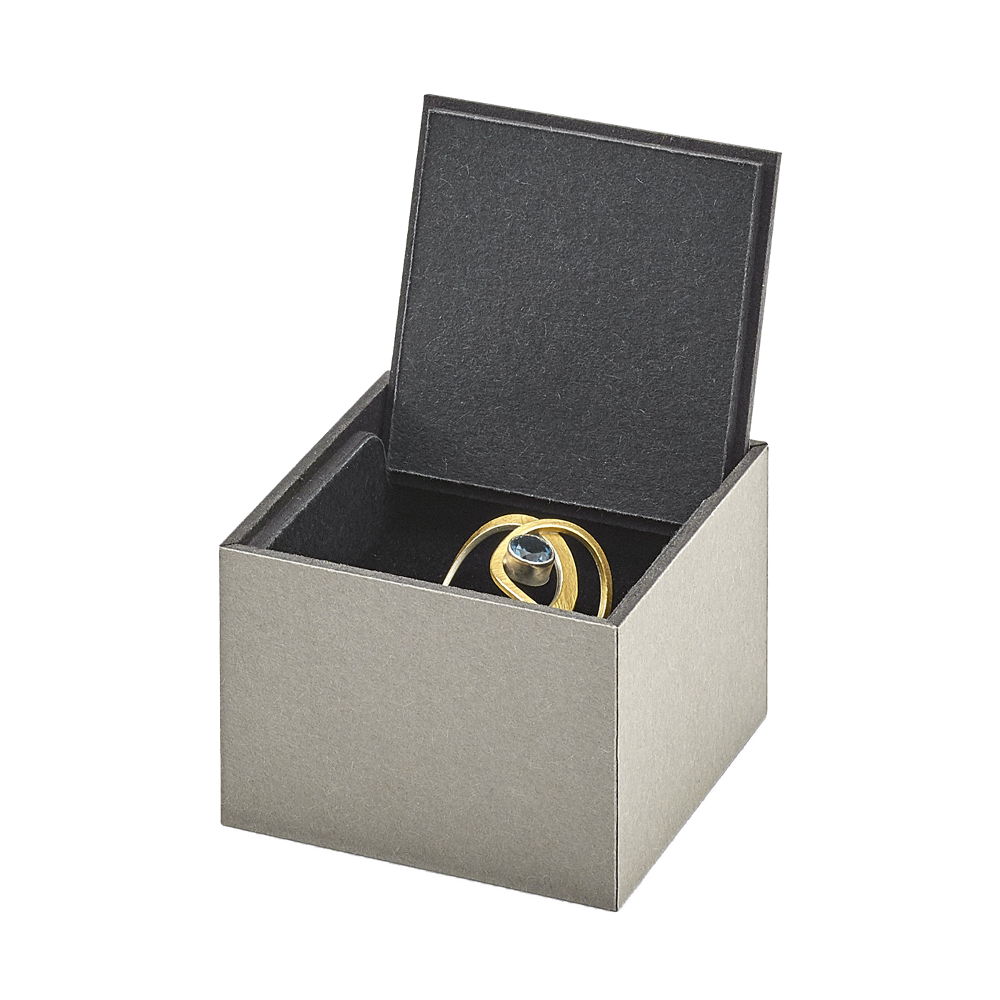 PICA-Design Schmucketui "Flipbox", grau, 50 x 50 x 35 mm - 1 Stück PICA-Design Schmucketui "Flipbox", grau, 50 x 50 x 35 mm - 1 Stück