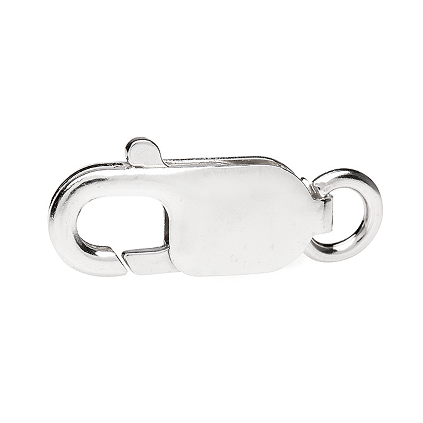 Karabiner, 925 Ag, 7 x 16 mm, mit Ring - 1 Stück