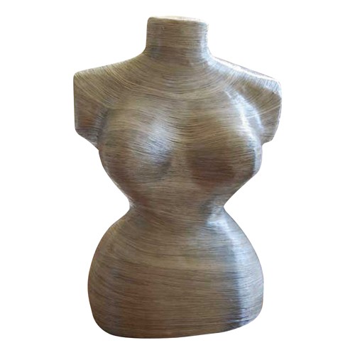 Rubens Display Bust Abaca, Silver, 17 x 12.5 x 24 cm - 1 piece
