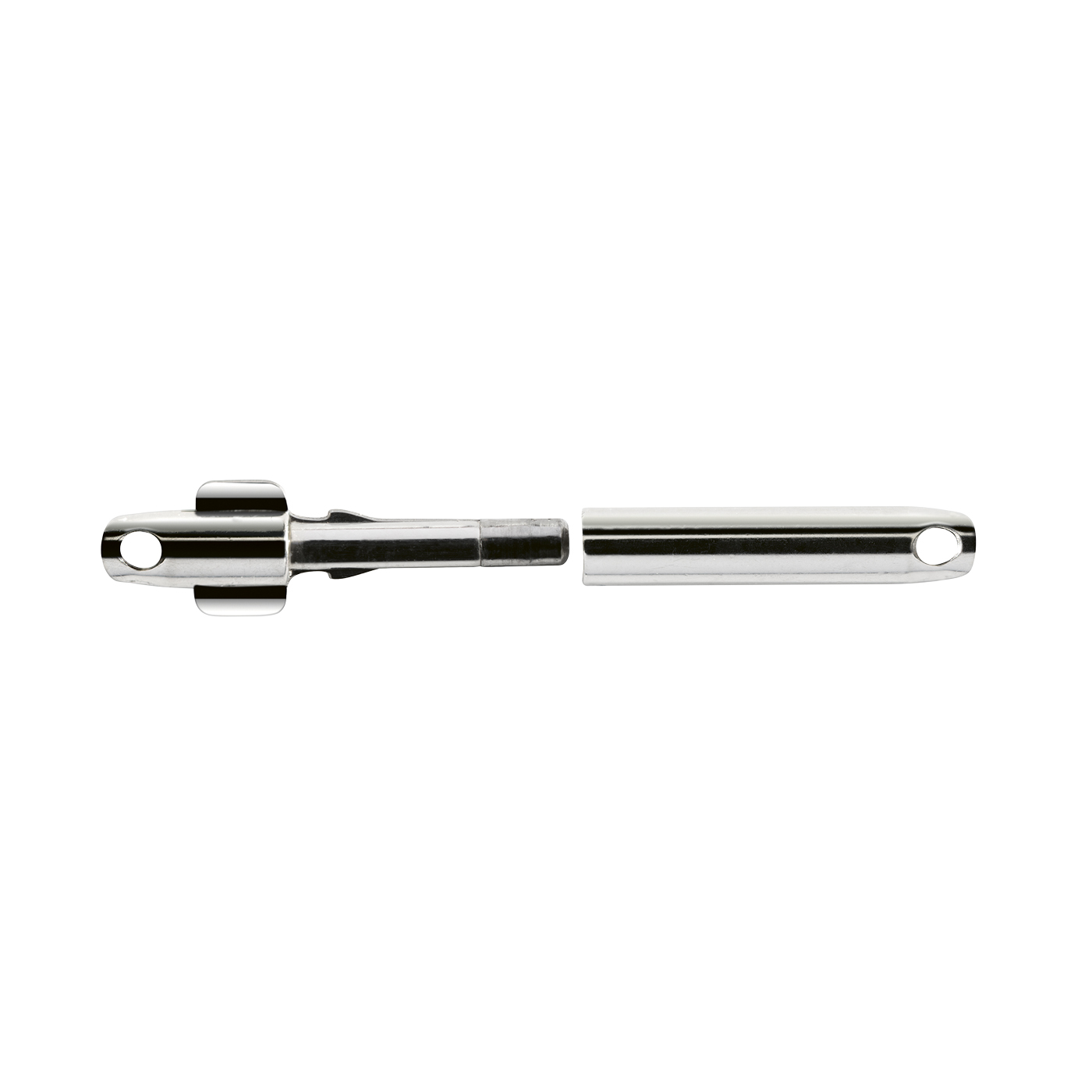 Doppelclipverschluss, 925 Ag, ø 2,0 mm, mit Querbohrung - 1 Stück Doppelclipverschluss, 925 Ag, ø 2,0 mm, mit Querbohrung - 1 Stück