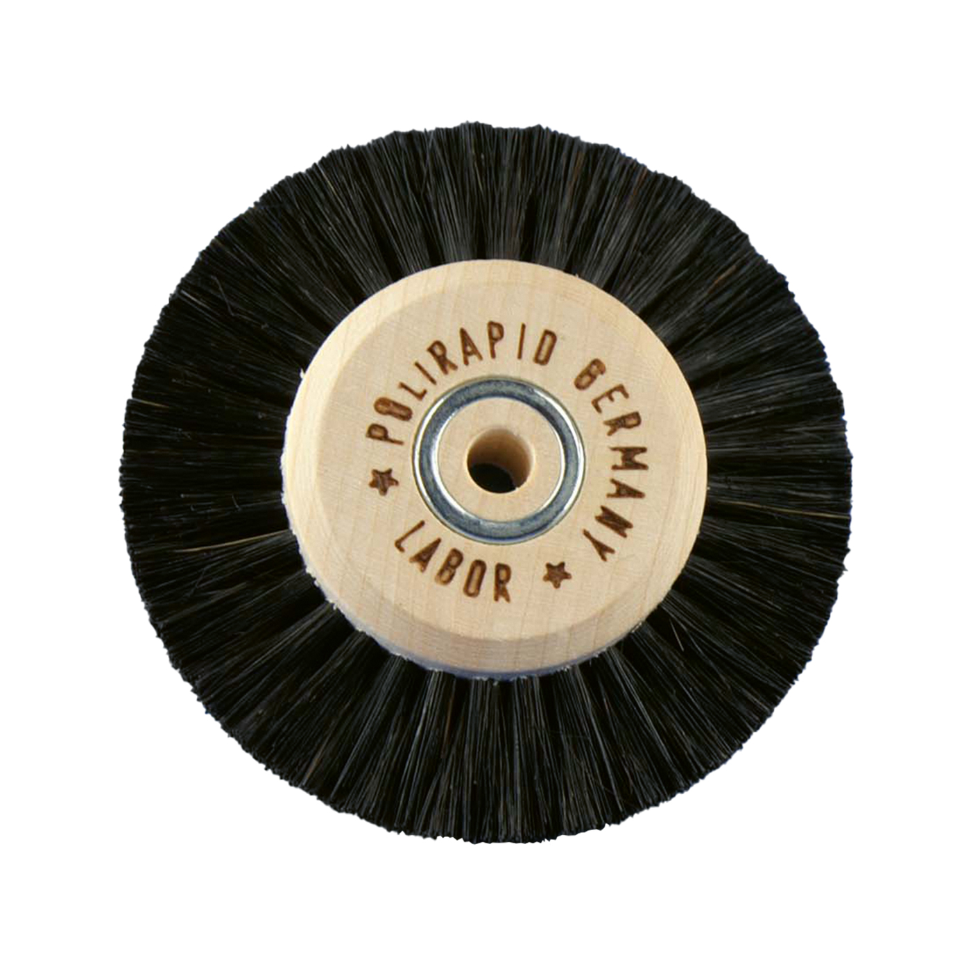 Labor brushes with wooden hub, 2 rows, total ø 70 mm - 12 pieces Labor brushes with wooden hub, 2 rows, total ø 70 mm - 12 pieces